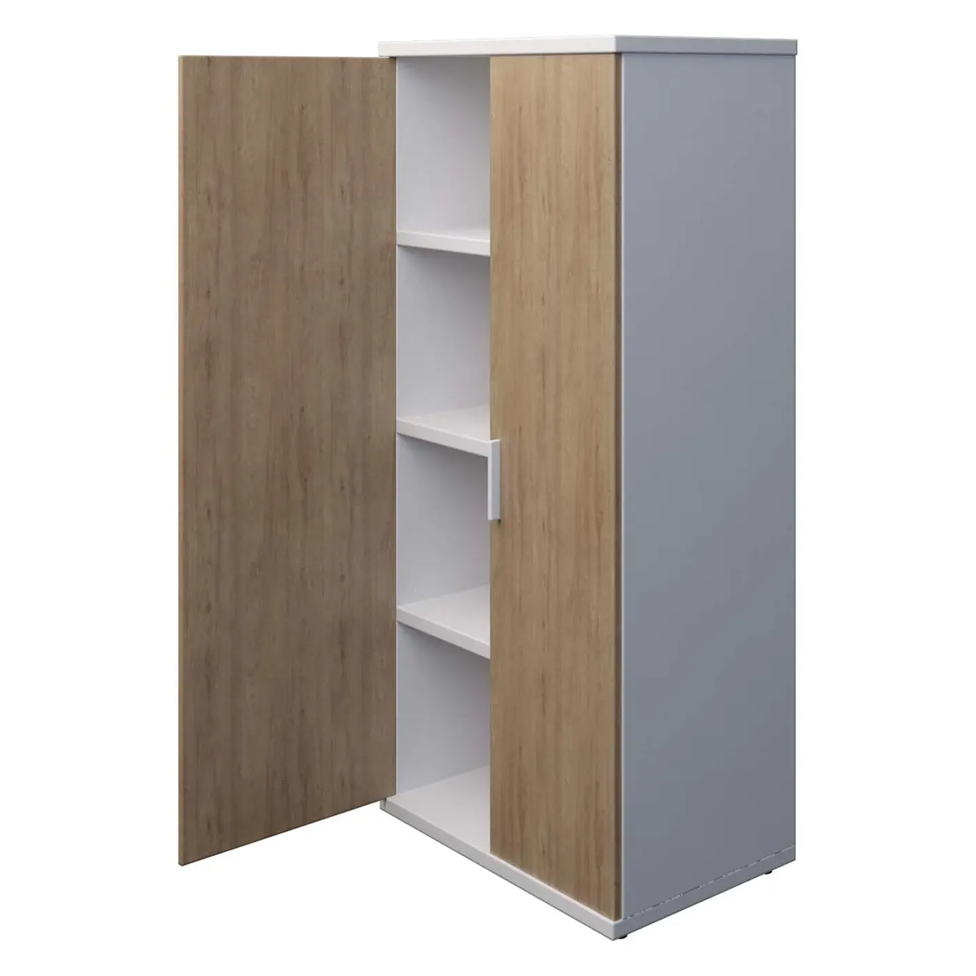 Mueble LIBRERO VERTICAL 4 SPACIOS CON PUERTAS — foto 1
